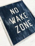 No Wake Zone Canvas Art Print, Coastal Beach Wall Decor 8x10: 11x14