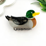 Creative Mallard Duck Acetate Animal Hair Claw: Gray