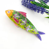 Tropical Leaf Acrylic Hair Claw Clip Beach Style: BlueGreen