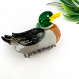Creative Mallard Duck Acetate Animal Hair Claw: Gray