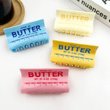 Butter Shaped Hair Claw Clip, Creative Food Hair Clip: Yellow