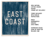 East Coast Canvas Art Print, Coastal Beach Wall Decor 8x10: 11x14
