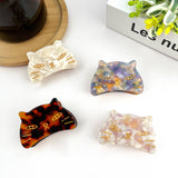 Cute Cat Hair Clip, Acetate Animal Claw Clip: Pink