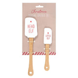 Head Elf Little Elf Silicone Christmas Baking Spatula Set