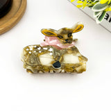 Cute Sitting Deer Hair Claw Clip, Acetate  Animal Hair Clips: Deer