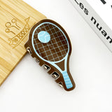 Tennis Racket Claw Clip, Sports Series Hair Clip: White
