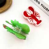 Red Lobster Hair Claw Clip, Ocean Hair Accessories: Pink