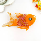 Goldfish Acetate Patchwork Hair Claw Clip: Gold