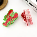 Red Lobster Hair Claw Clip, Ocean Hair Accessories: Pink