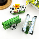 Soccer Ball Claw Clip, Football Match Spectator Hair Clip: B