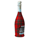 Red & Green Christmas Tartan Prosecco Bottle Wrap