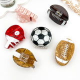 Football & Basketball Sports Hair Claw Clip: Soccer