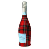 Red & Green Christmas Tartan Prosecco Bottle Wrap