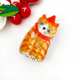 Christmas Festive Acrylic Printed Hair Claw: E