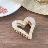Valentine's Day heart-shaped hair shark clip: Brown