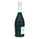 Blue & Green Christmas Tartan Prosecco Bottle Wrap