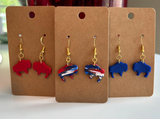 Buffalo Earrings - Multiple Colors: Marble