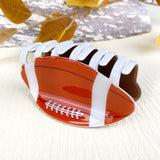 Ball Hair Clip Collection Basketball Football: WhiteBaseball