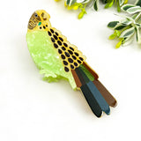 Hummingbird Hair Claw Clip, Elegant Acetate Bird Hair Clip: Hummingbird-Green