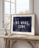 No Wake Zone Canvas Art Print Coastal Beach Wall Decor: 11x14