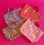 Summer Tote Bag - Pink and Ivory