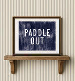 Paddle Out Canvas Art Print Coastal Beach Wall Decor 8x10: 11x14