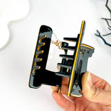 Creative Vintage Sewing Machine Acetate Hair Claw Clip: Black