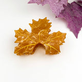 Maple Leaf Hair Claw Clips – Autumnal Nature Charm: LightAmber