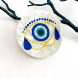 Sun Eye Glassy Round Creative Hair Claw Clip: E