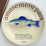 Vibrant Oversized Salmon Fish Acetate Hair Claw: Pink