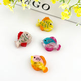 Ocean Fish Mini Claw Clip, Whale Hair Clip: Orange