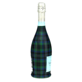 Blue & Green Christmas Tartan Prosecco Bottle Wrap