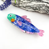 Cute Cartoon Sardine Acetate Hair Claw Ocean Theme: Pink