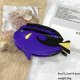 Rainbow Trout & Shark Hair Clip, Fish Shaped Hair Claw: Green-Trout