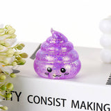 Maltose Glitter smiley Poop Squeeze Toy squishy fidget toy : Pink