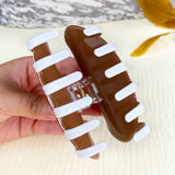 Ball Hair Clip Collection Basketball Football: WhiteBaseball