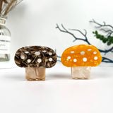 Mushroom Plant Acetate Hair Claw Clip: Red