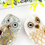 Owl Claw Clip, Large & Mini Hair Clip: Gray