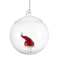 Glass Ornament - Santa Hat: Glass