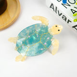 Blue Turtle Claw Clip,Animal Hair Clip: Small