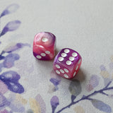 Mahjong Dice (Pair of 2): Pink & Teal