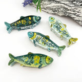 Floral Seagrass Sardine Fish Acrylic Hair Claw Clips : C