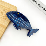 Humpback Whale Claw Clip, Marine Life Series Hair Clip: Blue