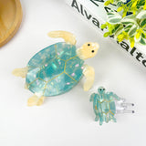 Blue Turtle Claw Clip,Animal Hair Clip: Small
