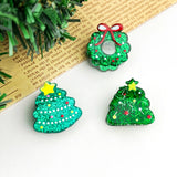 Christmas Mini Hair Claw Clips, Christmas Tree Hair Clip: Santa Hat