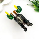 Creative Mallard Duck Acetate Animal Hair Claw: Gray