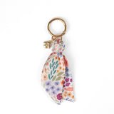Floral Satin Keychain: Rainbow Garden
