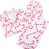 Candy Cane Stripe Flannel PJ Set: XS/S