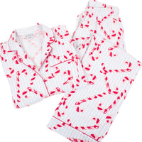 CANDY CANE STRIPED FLANNEL PAJAMAS