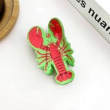 Red Lobster Hair Claw Clip, Ocean Hair Accessories: Pink
